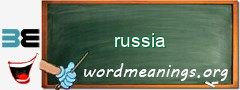 WordMeaning blackboard for russia